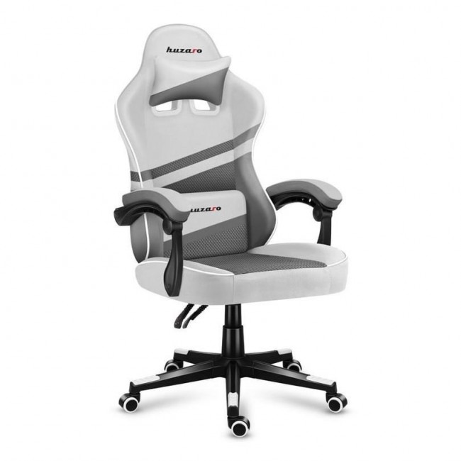 Huzaro FORCE 4.4 PC gaming chair Bucket (cradle) seat Grey, White