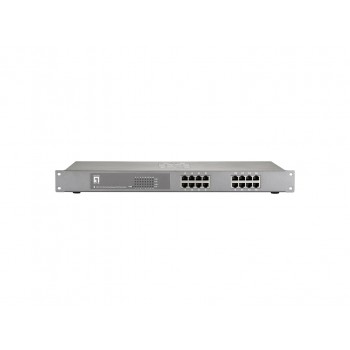 LevelOne 16-Port Fast Ethernet PoE Switch, 802.3at/af PoE, 120W