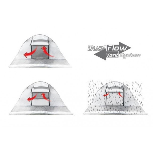 High Peak Garda 5.0 4 person(s) Green, Light grey Tunnel tent