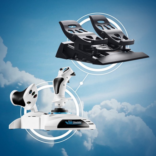 Thrustmaster T.Flight Hotas One Microsoft Flight Simulator Edition Black, White USB Joystick + engine control lever Analogue / Digital PC, Xbox One, Xbox One S, Xbox One X