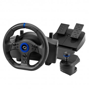 Blade BL7002 Gaming Controller Black, Blue USB Steering wheel + pedals + shifter PC, PlayStation 5
