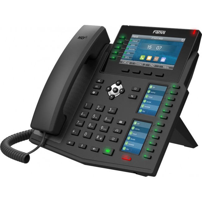 Fanvil X6U V2 IP phone Black 20 lines LCD Wi-Fi
