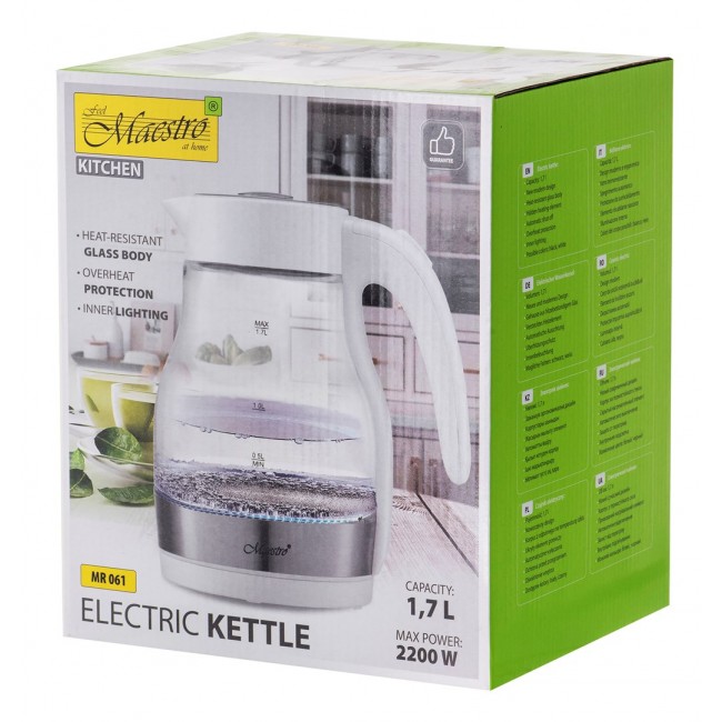 ELECTRIC KETTLE MAESTRO MR-061 WHITE