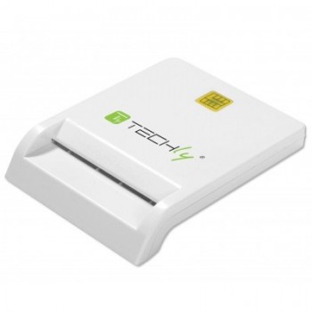 Techly Compact /Writer USB2.0 White I-CARD CAM-USB2TY smart card reader Indoor