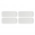 Set of 4 Essenziale New Age Rectangular Trays - White, 30 x 11 cm