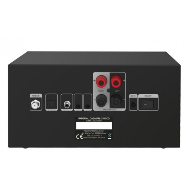 REHAU IMPERIAL DABMAN i310 CD Home audio micro system Black REHAU IMPERIAL DABMAN i310 CD Home audio micro system Black