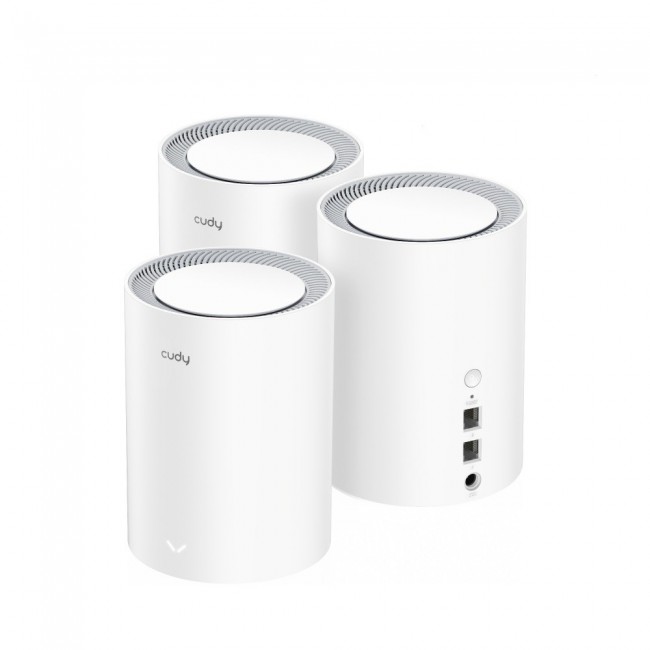 Cudy M1800 3-pack Dual-band (2.4 GHz / 5 GHz) Wi-Fi 6 (802.11ax) White 1 Internal Cudy M1800 3-pack Dual-band (2.4 GHz / 5 GHz) Wi-Fi 6 (802.11ax) White 1 Internal
