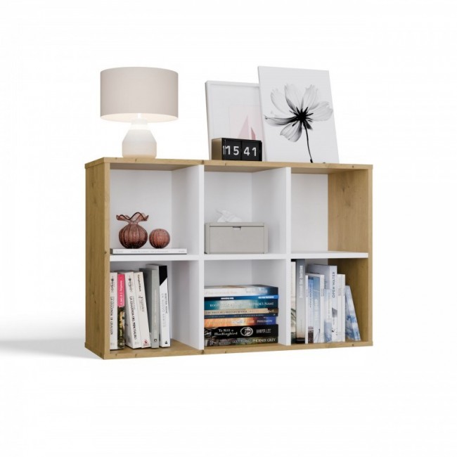 MALAX MINI 2X3 ARTISAN/WHITE BOOKCASE MALAX MINI 2X3 ARTISAN/WHITE BOOKCASE