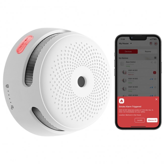 X-Sense XS01-M smart smoke detector Photoelectrical reflection detector Interconnectable Wireless connection