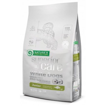 NATURE'S PROTECTION Superior Care White Dogs Grain Free Junior Small Bia oryba - dry food for puppies - 10 kg