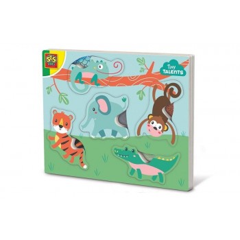 SES Puzzle Wood With Touch zwierz.do 13132 31326