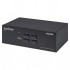 Manhattan HDMI KVM Switch 4-Port, 4K@30Hz, USB-A/3.5mm Audio/Mic Connections, Cables included, Audio Support, Control 4x computers from one pc/mouse/screen, USB Powered, Black, Three Year Warranty