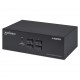 Manhattan HDMI KVM Switch 4-Port, 4K@30Hz, USB-A/3.5mm Audio/Mic Connections, Cables included, Audio Support, Control 4x computers from one pc/mouse/screen, USB Powered, Black, Three Year Warranty