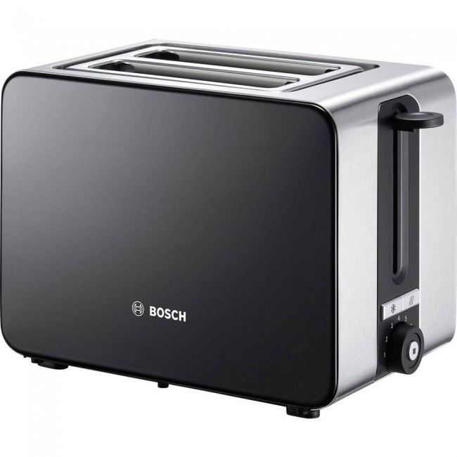 Bosch TAT7203 toaster 2 slice(s) 1050 W Black, Stainless steel Bosch TAT7203 toaster 2 slice(s) 1050 W Black, Stainless steel