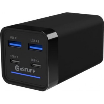 eSTUFF ES635200 mobile device charger Laptop Black AC Fast charging Indoor