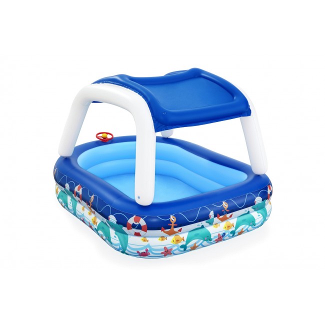 Inflatable pool+canopy 213x155x132 B54370