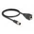 DeLOCK M12 Adapter Cable D-coded 4 pin male to RJ45 female 50 cm