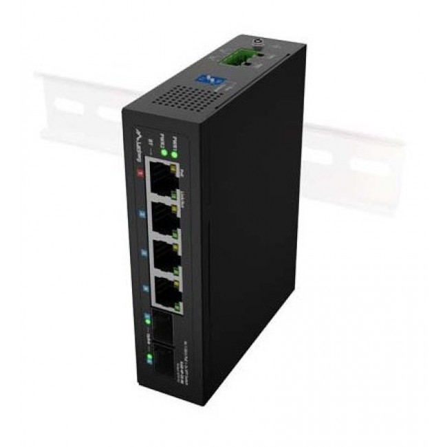 Lanberg ILGE-4P-2S-90 network switch Unmanaged Fast Ethernet (10/100) Power over Ethernet (PoE) 1U Black
