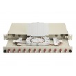 Equip 12-Port Fiber Optic Splice Box, LC Duplex, OM4, 1U, Equipped, Grey