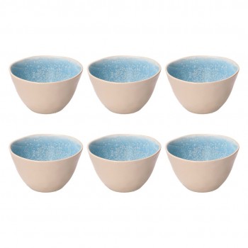 ROSE&TULIPANI CONCERTO FUSE AZZURRO Set of 6 small bowls 12 cm