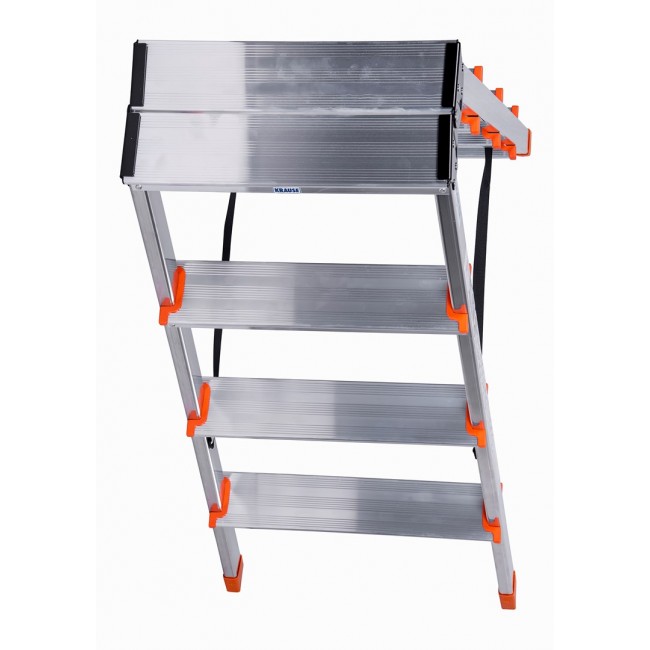 Krause Dopplo double-sided step ladder silver