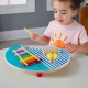 Fisher-Price Wooden Musical Table with Percussion Instrument Toys, 3 Wood Pieces