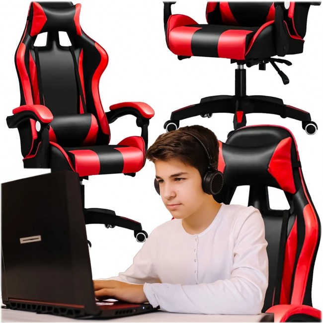 Extralink Gaming | Gaming Chair | office, rotary, bucket, black and red, G-522
