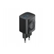 Havit UC132 EU - GaN 22 W dual-port charger with wireless charging option, black