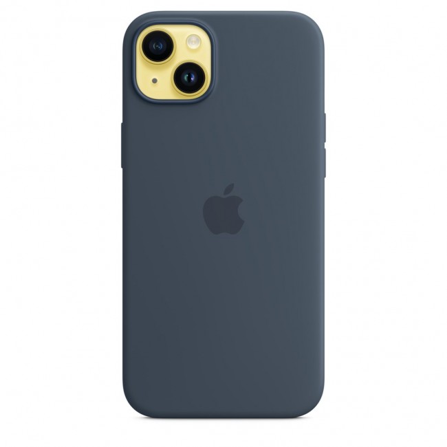 Apple iPhone 14 Plus Silicone Case with MagSafe - Storm Blue Apple iPhone 14 Plus Silicone Case with MagSafe - Storm Blue