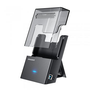 GRAUGEAR G-3502-AC storage drive docking station USB 3.2 Gen 1 (3.1 Gen 1) Type-B Black, Transparent