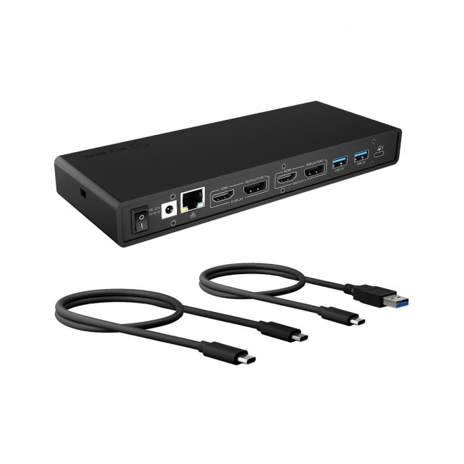 ICY BOX IB-DK2245AC Wired USB 3.2 Gen 1 (3.1 Gen 1) Type-C Black ICY BOX IB-DK2245AC Wired USB 3.2 Gen 1 (3.1 Gen 1) Type-C Black