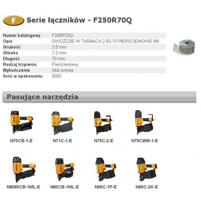 BOSTITCH GWO DZIE F 2,50-70 R Q 9m ...