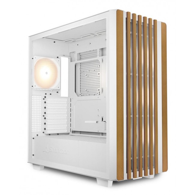 Sharkoon REBEL C70G RGB Full Tower White, Wood