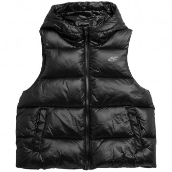 Women's down vest 4F F092 deep black 4FSS23TDJAF092 20S XL