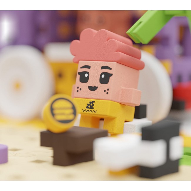Marioinex Mini Waffle Building Blocks City: Food Truck, 148 pieces