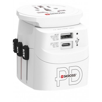 Adapter SKROSS Pro Light USB AC30PD World, white