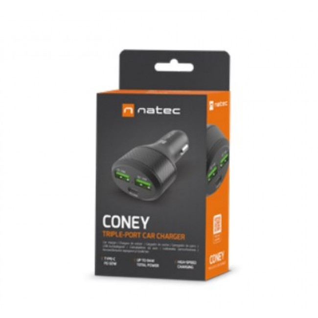 NATEC Coney Universal Black Cigar lighter Fast charging Auto NATEC Coney Universal Black Cigar lighter Fast charging Auto