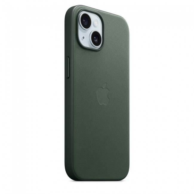 Apple iPhone 15 FineWoven Case with MagSafe - Evergreen Apple iPhone 15 FineWoven Case with MagSafe - Evergreen