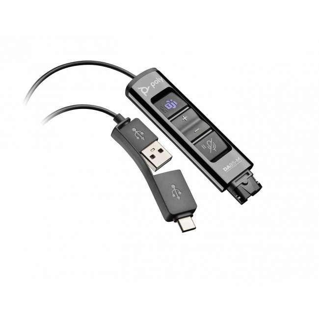 POLY DA85-M USB to QD Black Adapter TAA POLY DA85-M USB to QD Black Adapter TAA