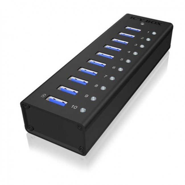 ICY BOX IB-AC6110 USB 3.2 Gen 1 (3.1 Gen 1) Type-B 5000 Mbit/s Black