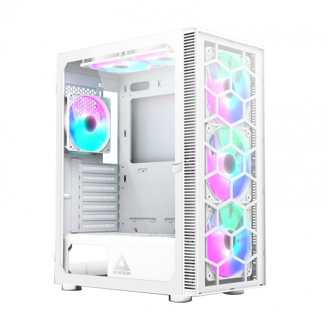 Montech X3 Glass Midi-Tower, RGB, Tempered Glass - white Montech X3 Glass Midi-Tower, RGB, Tempered Glass - white