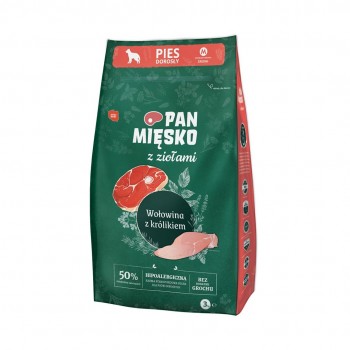 PAN MIĘSKO with Herbs Beef with Rabbit M - dry dog food - 3kg