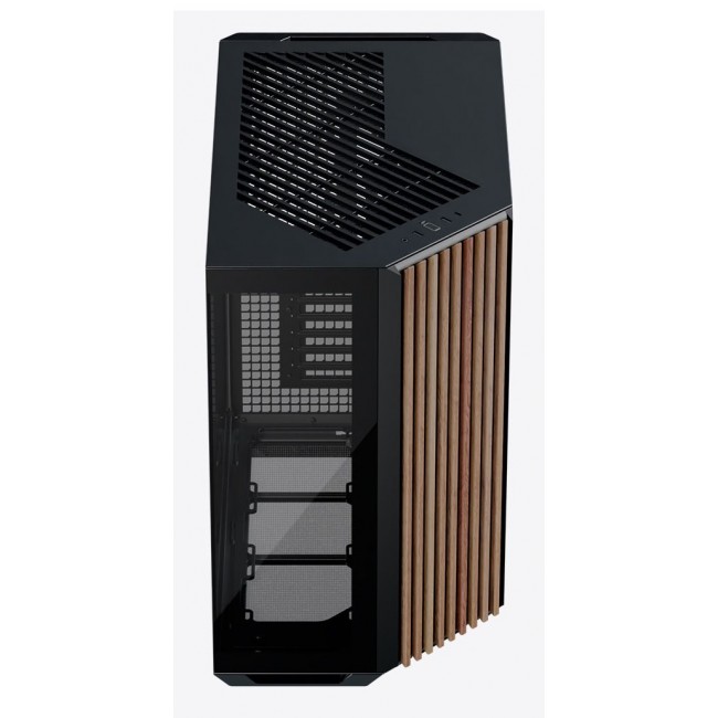APNX V1-W-BK-v1 Midi Tower Black, Wood