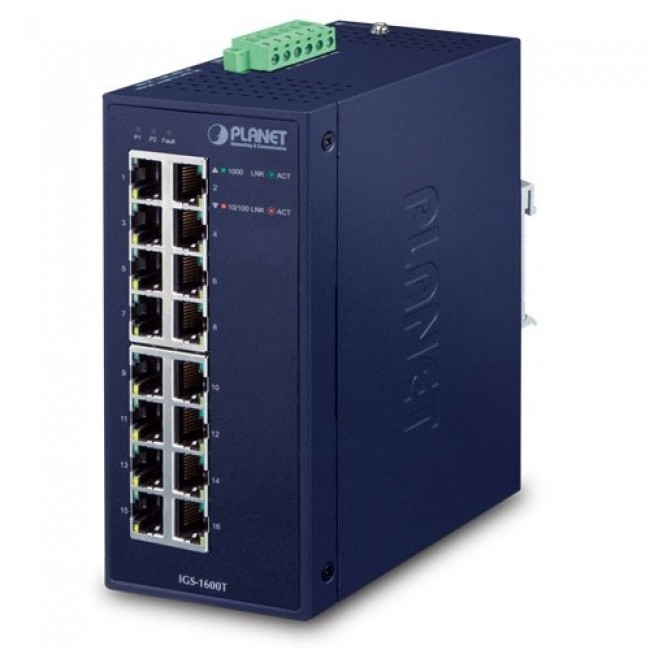 PLANET IGS-1600T network switch Unmanaged L2 Gigabit Ethernet (10/100/1000) Blue PLANET IGS-1600T network switch Unmanaged L2 Gigabit Ethernet (10/100/1000) Blue
