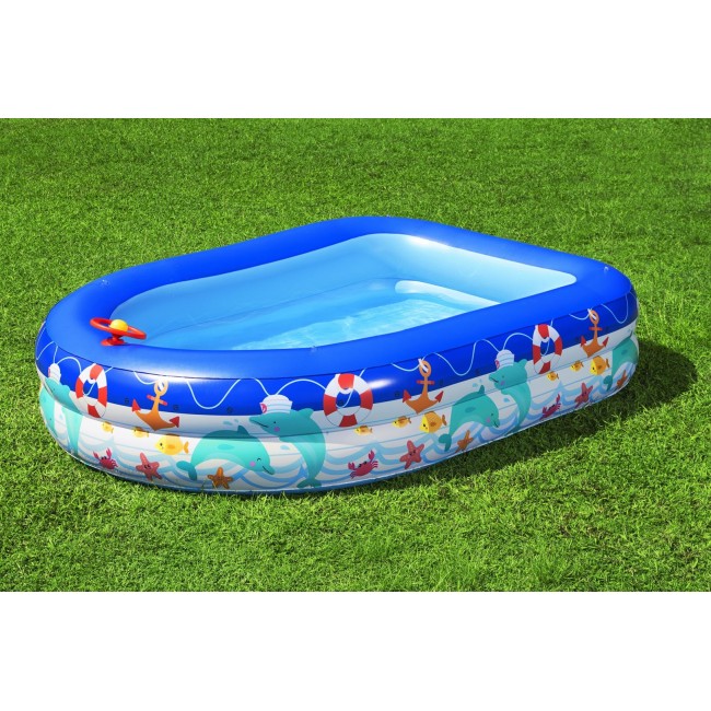 Inflatable pool+canopy 213x155x132 B54370
