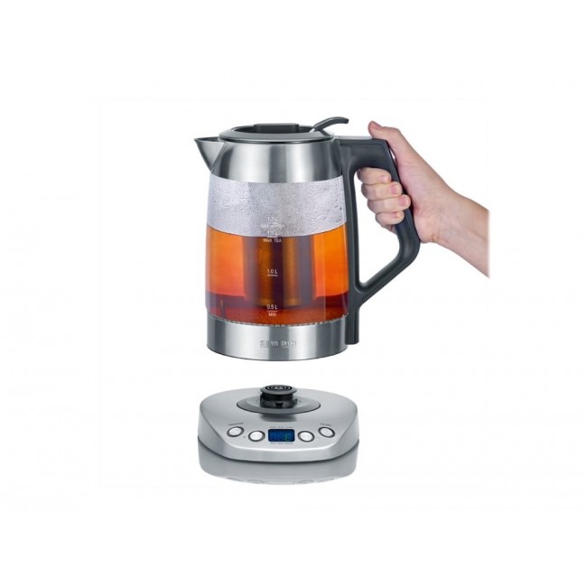 Severin WK 3479 electric kettle 1.7 L 3000 W Black, Stainless steel