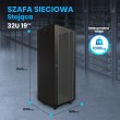 Extralink Rackmount cabinet 32U 600x1000 Black standing