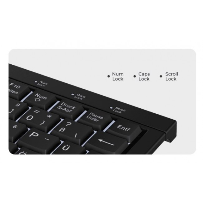 KeySonic KSK-3011ELC (DE) keyboard Home USB QWERTZ German Black