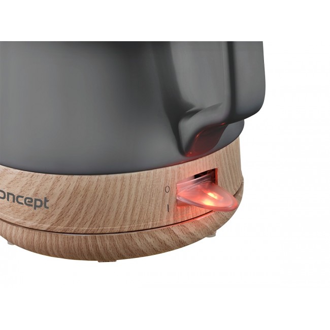 Concept RK0062 electric kettle 1 L 1200 W Anthracite, Wood