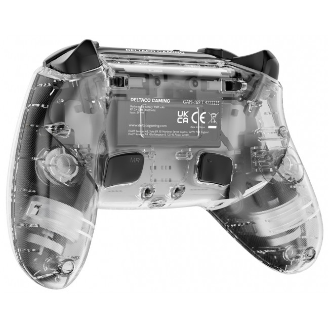 Deltaco Gaming GAM-169-T Gaming Controller Transparent Bluetooth/USB Gamepad Android, Nintendo Switch, PC, PlayStation 4, iOS Deltaco Gaming GAM-169-T Gaming Controller Transparent Bluetooth/USB Gamepad Android, Nintendo Switch, PC, PlayStation 4, iOS
